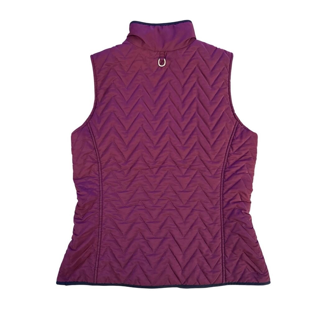 Ariat Ashley AriatTek Insulated Vest Womens Small Berry Purple Chevron Quilted - Picture 10 of 13